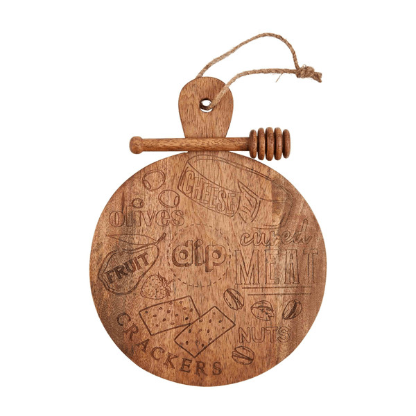 Round Mini Charcuterie Board Set | Mud Pie