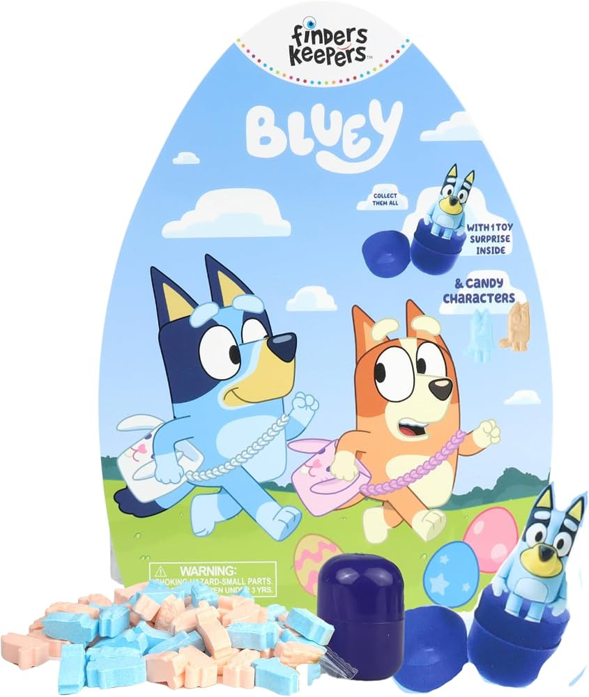 Bluey Easter Finders Keepers Gift Egg with Candy, 2024 Basket Stuffers, 1.76 Ounces | Amazon (US)