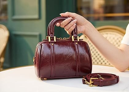 Women's handbag Boston bucket bag single shoulder top handle bag Fashion designer crossbody bag c... | Amazon (US)