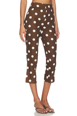 Cosette Capri in Brown & White Polka Dot | Revolve Clothing (Global)