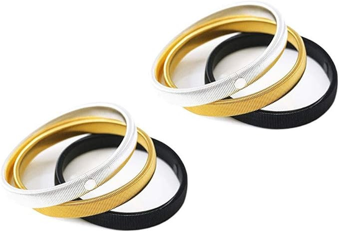 Onwon 6 Pieces Anti-Slip Shirt Sleeve Holders Stretchy Steel Wire Metal Armbands for Band Stretch... | Amazon (US)