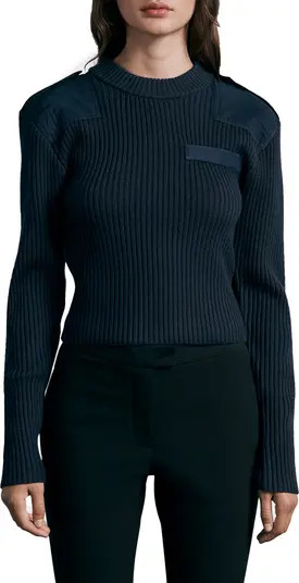 ICONS Rib Merino Wool Crewneck Sweater | Nordstrom