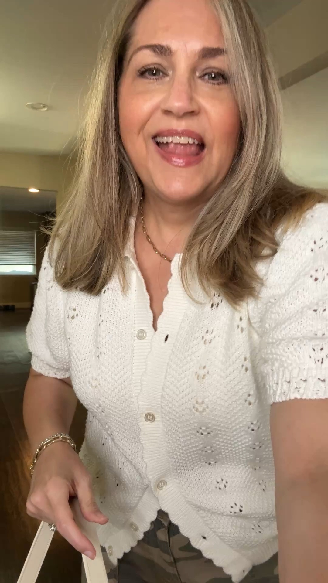 Here’s what I wore out for a casual dinner. Wearing this cute camo pants in size small with the short length, but I’m still going to cut them. They do come in other prints as well and this adorable cardigan is still fully stocked. ￼

#LTKootd #LTKdayinmylife #LTKOver40