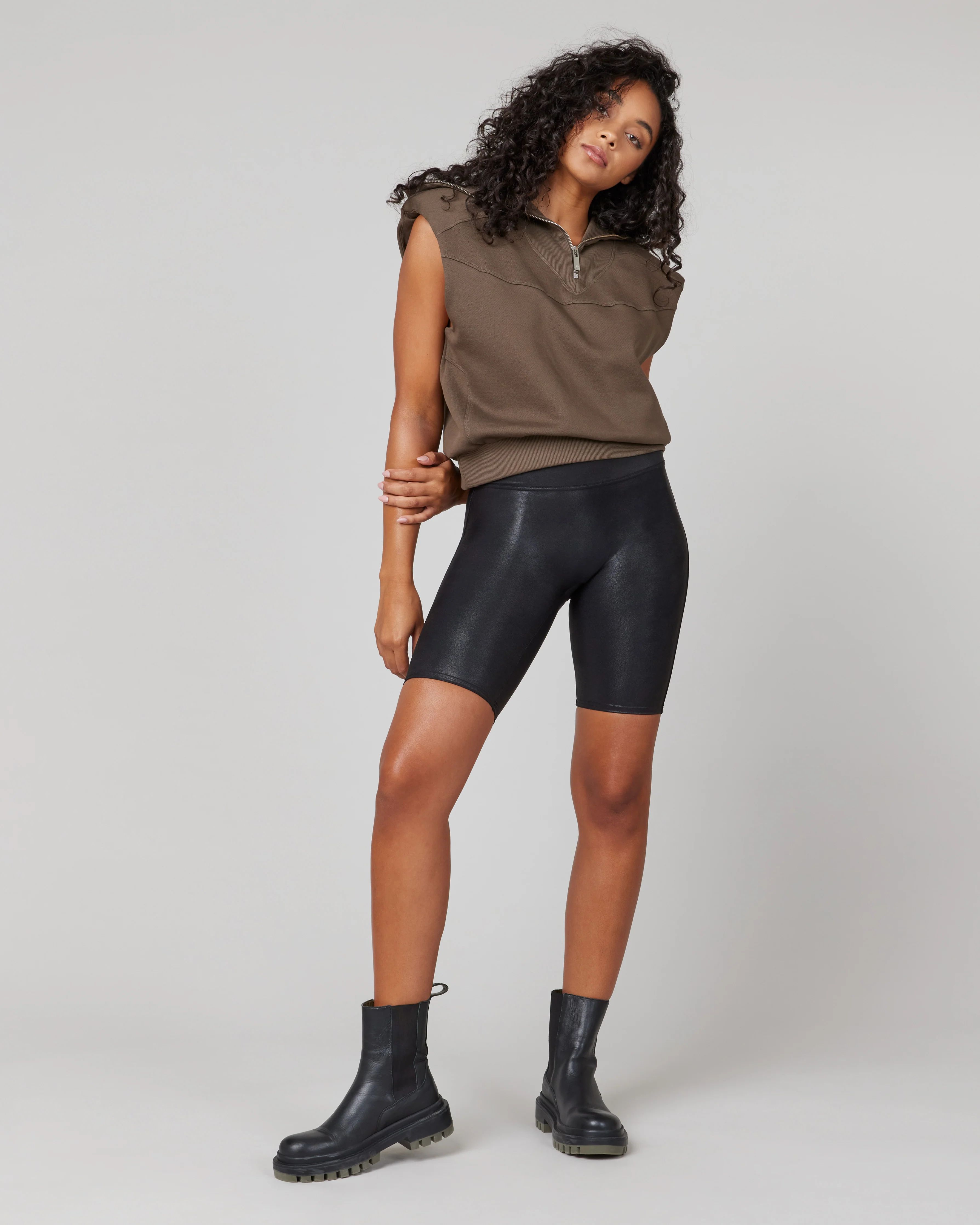 Faux Leather Bike Short | Spanx