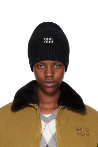 Black Patch Beanie | SSENSE