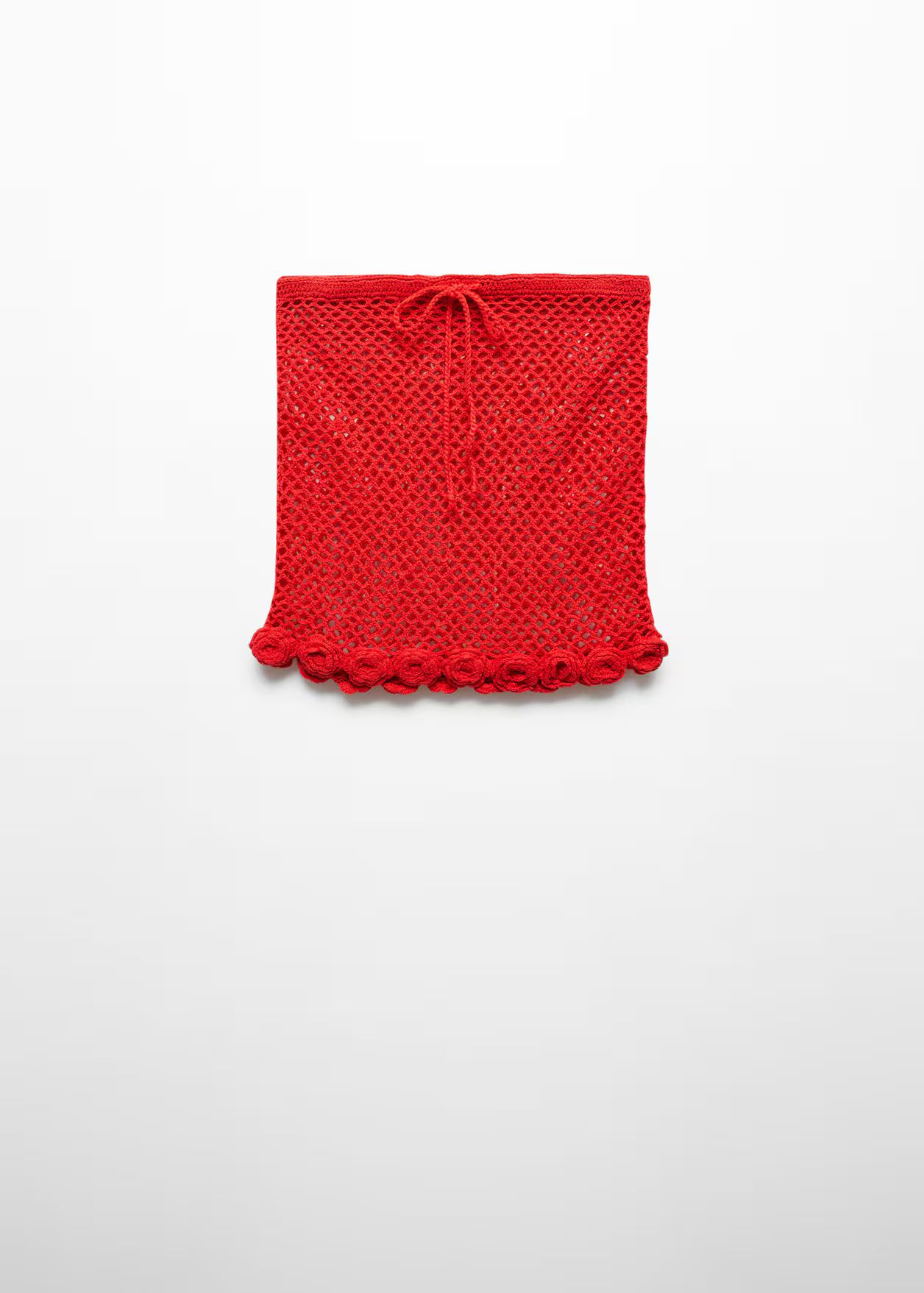 Crochet mini skirt flowers -  Women | Mango United Kingdom | MANGO (UK)
