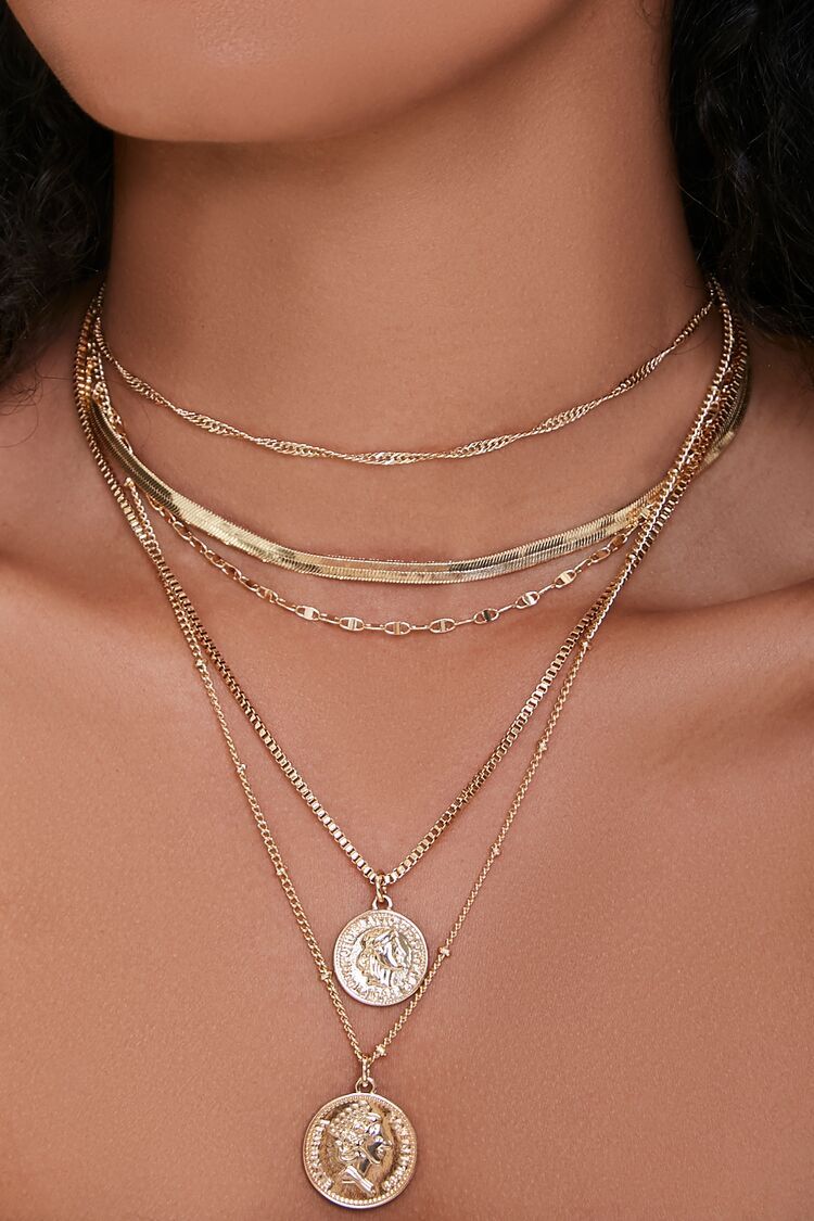 Ancient Coin Pendant Layered Necklace | Forever 21 | Forever 21 (US)