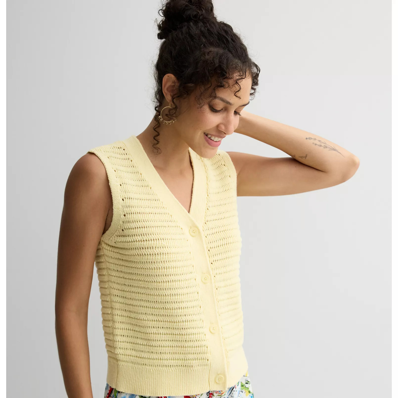 Women's Sonoma Goods For Life® Novelty Button Front Sweater Vest | Kohl's