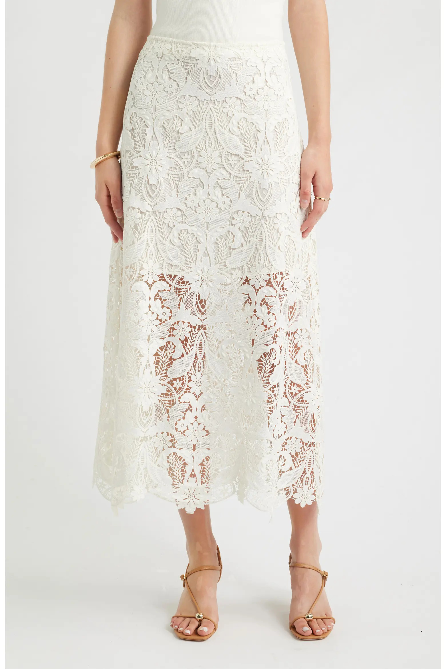 Nordstrom Floral Lace Maxi Skirt (Women) | Nordstrom | Nordstrom