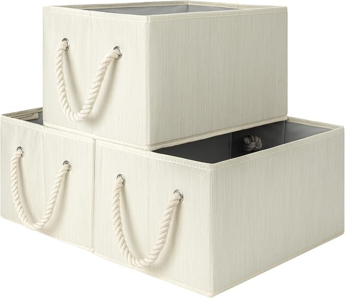 StorageWorks Storage Baskets for Shelves, Fabric Storage Bins, Closet Organization and Storage Ba... | Amazon (US)