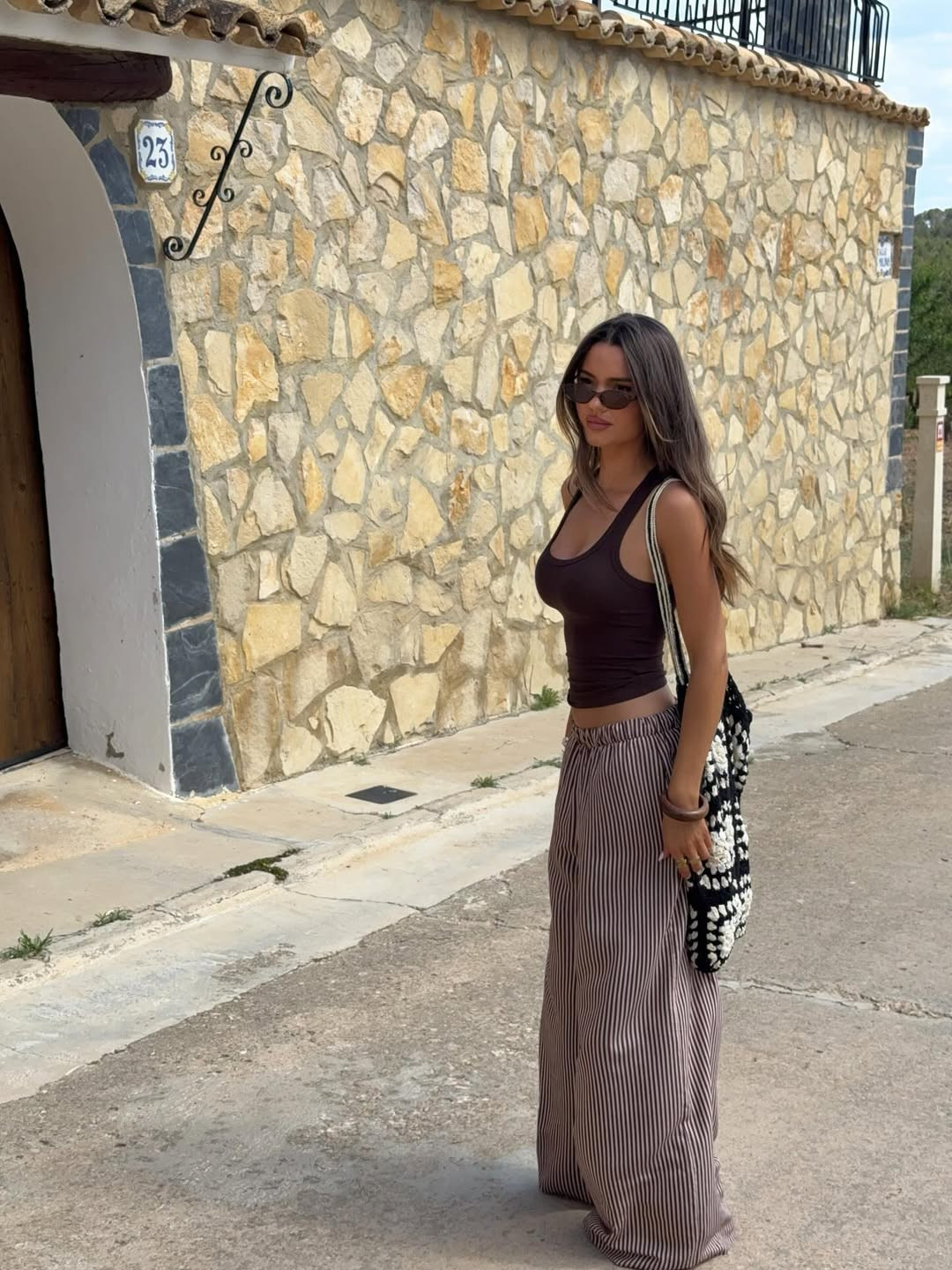 ✨Summer, outfit idea, Zara, striped trousers, V-neck top, embroidered bag, tote bag, high street 

 #LTKuk #LTKsummer #LTKeurope