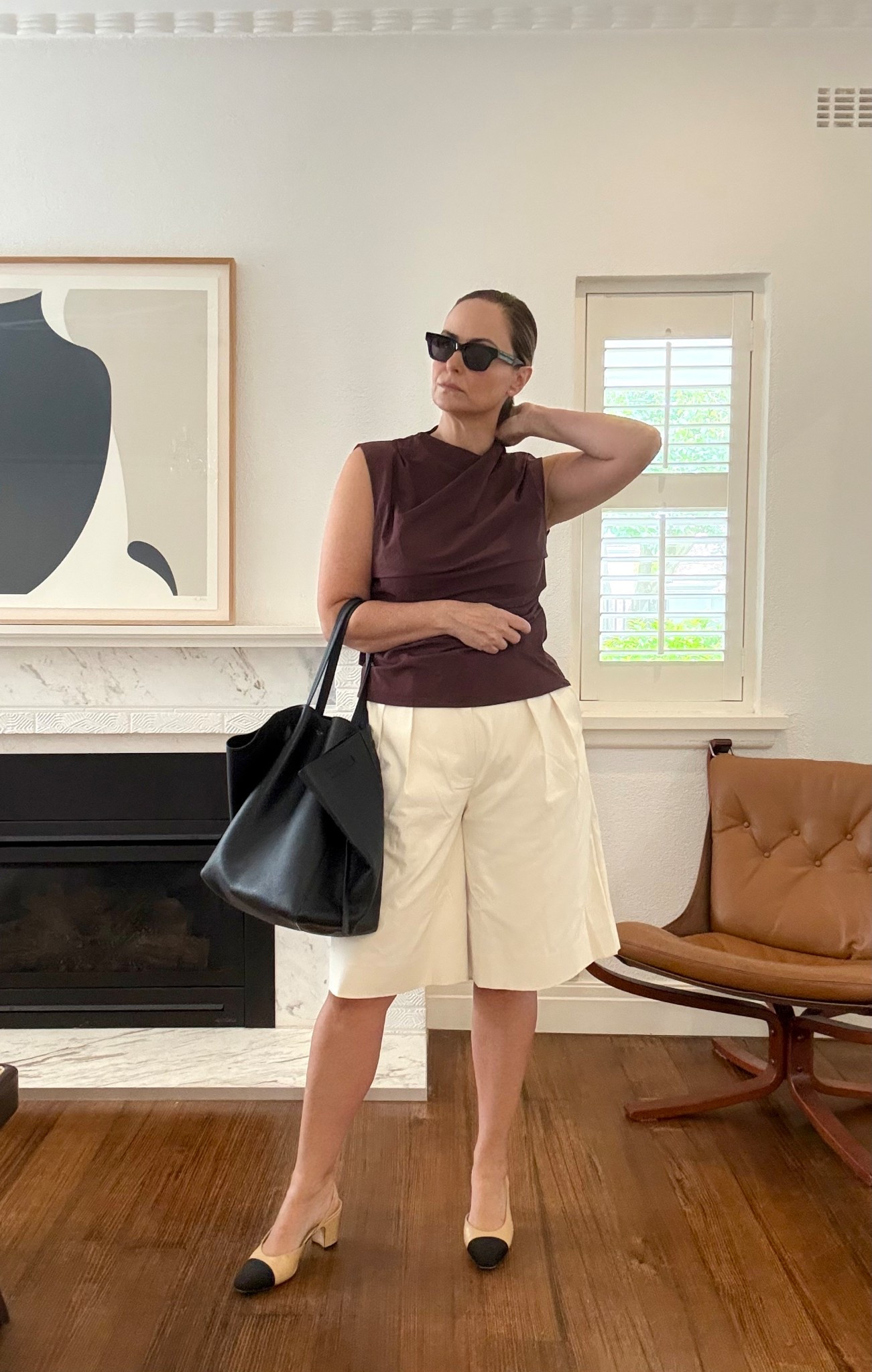 The perfect summer office combo. Wearing size L in top and shorts 