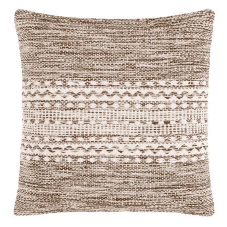 Modern Threads Printed Decorative Pillow Cover 100% Cotton 18 x 18 Ciara Taupe | Walmart (US)