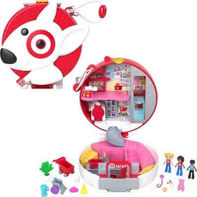Polly Pocket Target Bullseye Adventure: Doll Playset, 16 Pieces, Plastic, No Battery Required, Ages 4+ | Target