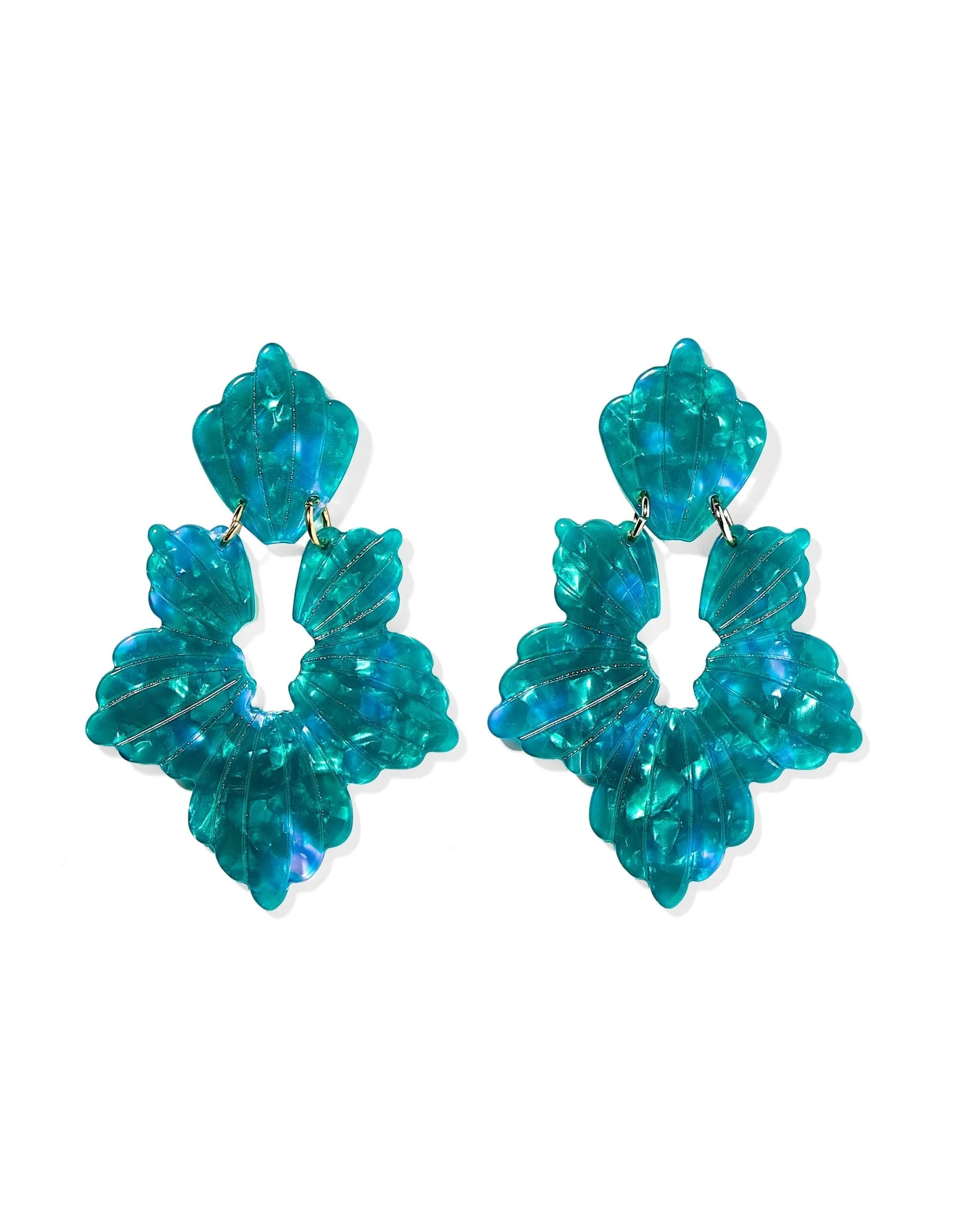 Michelle Statement Earrings - Mystic Lagoon | LINNY CO LLC
