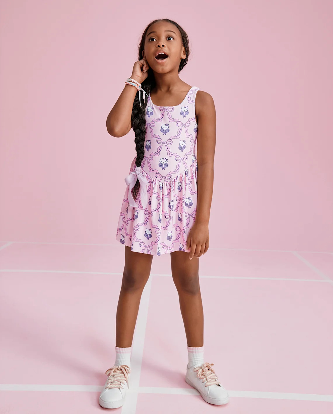 Girls Hello Kitty® Quick Dry Tennis Cut Out Active Dress - pink | The Children's Place