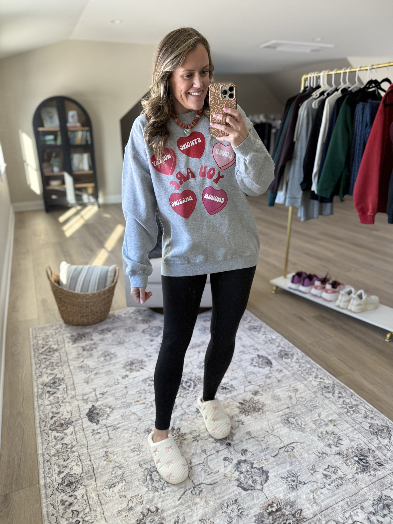 Valentine’s Day
Sweatshirt
Leggings 
Slippers 
Amazon 
Mom outfit 
OOTD 

#LTKootd #LTKmomlife #LTKdayinmylife