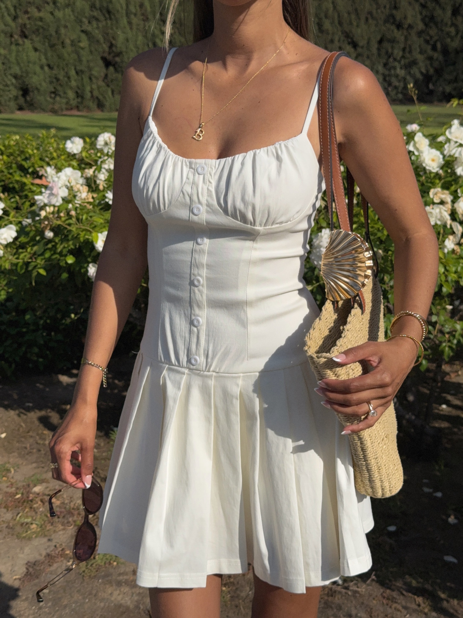 The perfect white mini dress does exist 🧚‍♀️✨🌟 so cute for summer 🌟 use code BRITHARVEY for a discount. 