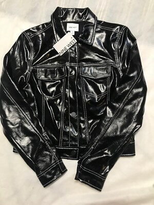 Women’s Black Nine West Leather Jacket. 100% Rayon-out,100% Polyester-Lining.S.  | eBay | eBay US