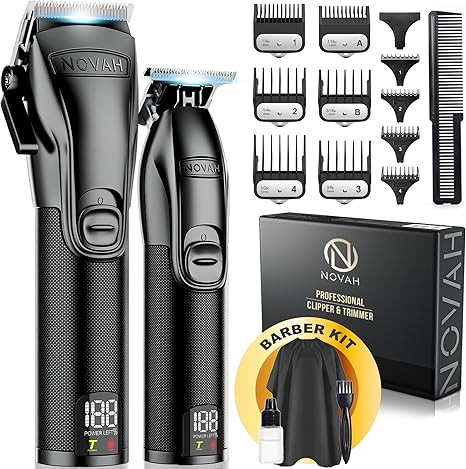 Novah® Professional Hair Clippers for Men, Professional Barber Clippers and Trimmer Set, Mens Co... | Amazon (US)