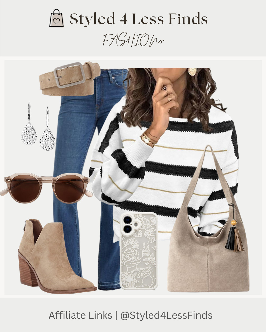 Neutral layers are my forever go-to 🤍 This cozy striped sweater paired with classic denim is easy, flattering, and perfect for everyday wear. Add soft suede booties and a slouchy tote for that relaxed-but-put-together feel ✨

Style tip: Stick to a tight neutral palette (ivory, taupe, denim) to make simple pieces look elevated without trying too hard. Mixing textures—knit + suede + denim—is the secret sauce. 

 #LTKcanada #LTKjeans #LTKover50style