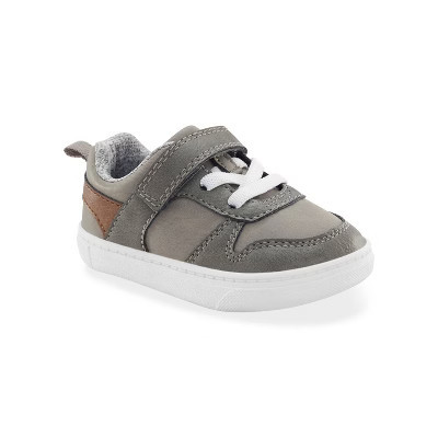 Carter's Just One You®️ Baby Boys' Karson First Walker Sneakers - Gray/Brown 4: Hook and Loop Closure, TPR Outsole | Target