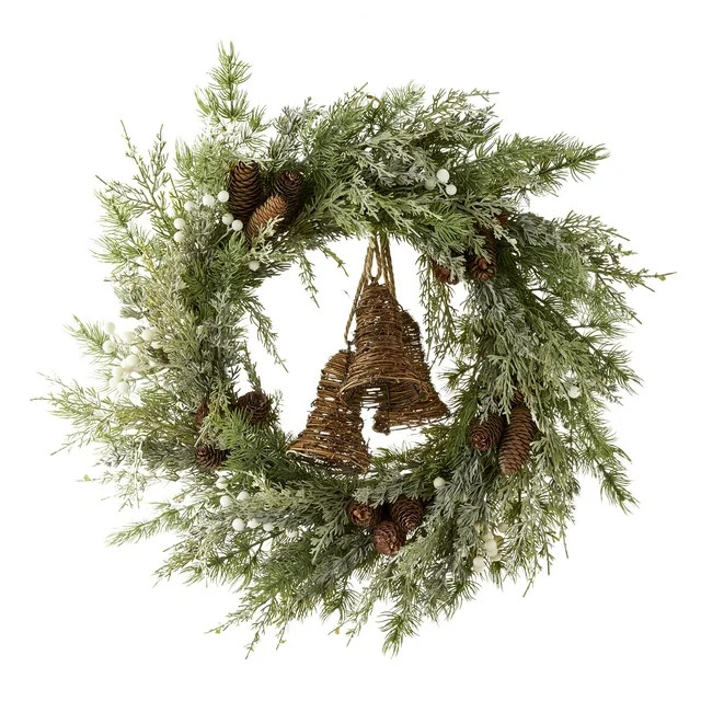 Wreath with Bells, 24in, Holiday Time | Walmart (US)