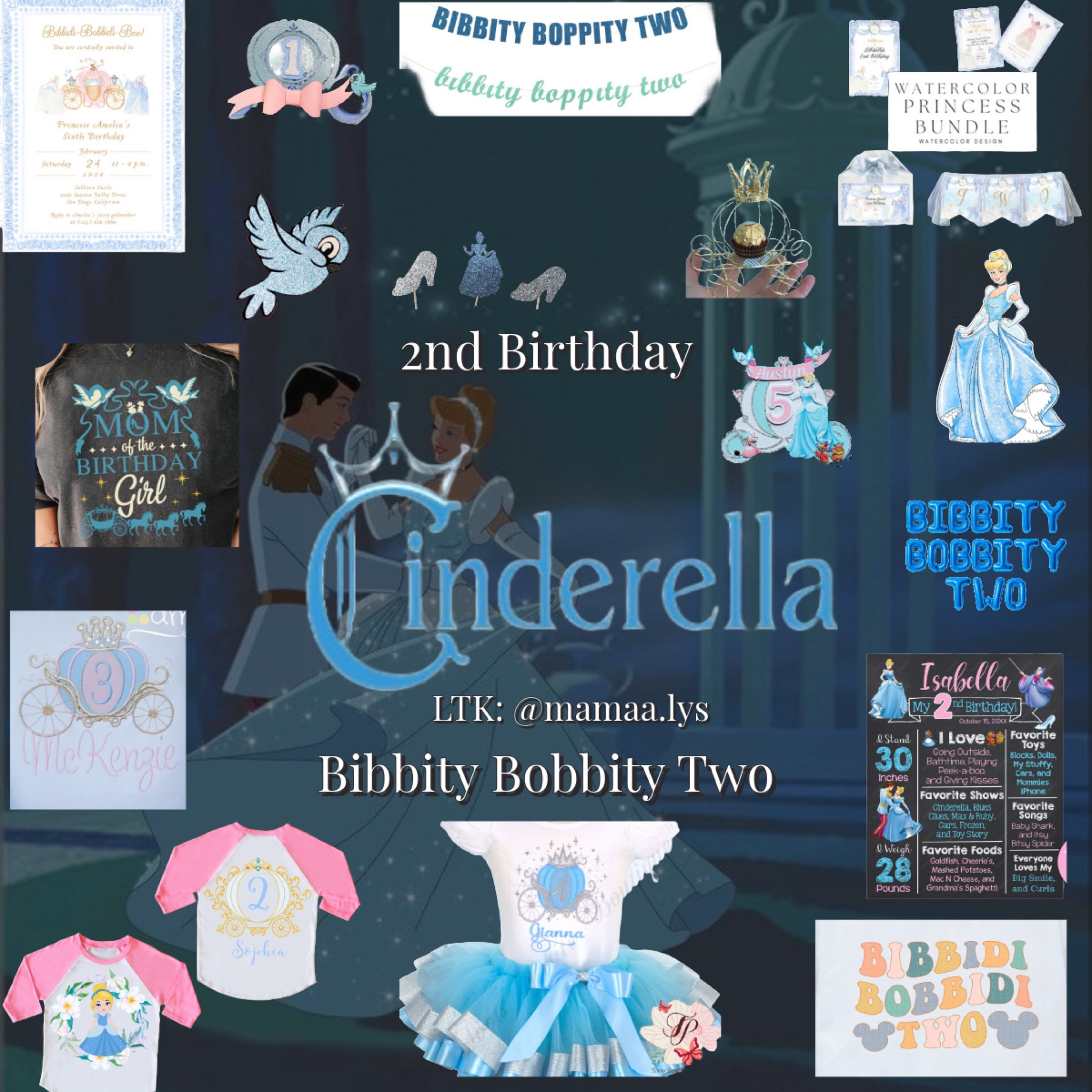 Bibbity Bobbity Two 💎 Cinderella second birthday | Disney Princess second birthday | Disney second birthday 

#LTKparties #LTKkids #LTKfamily