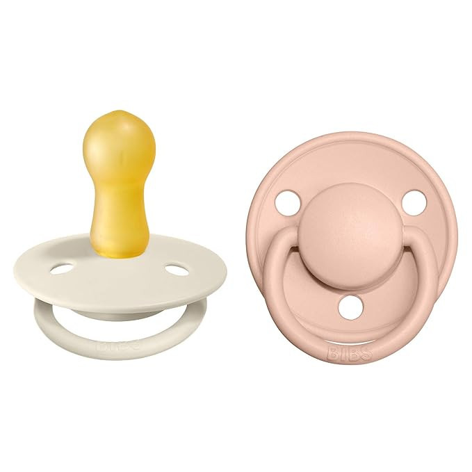 BIBS Pacifiers - De Lux Collection | BPA-Free Baby Pacifier | Made in Denmark | Set of 2 Ivory/Bl... | Amazon (US)