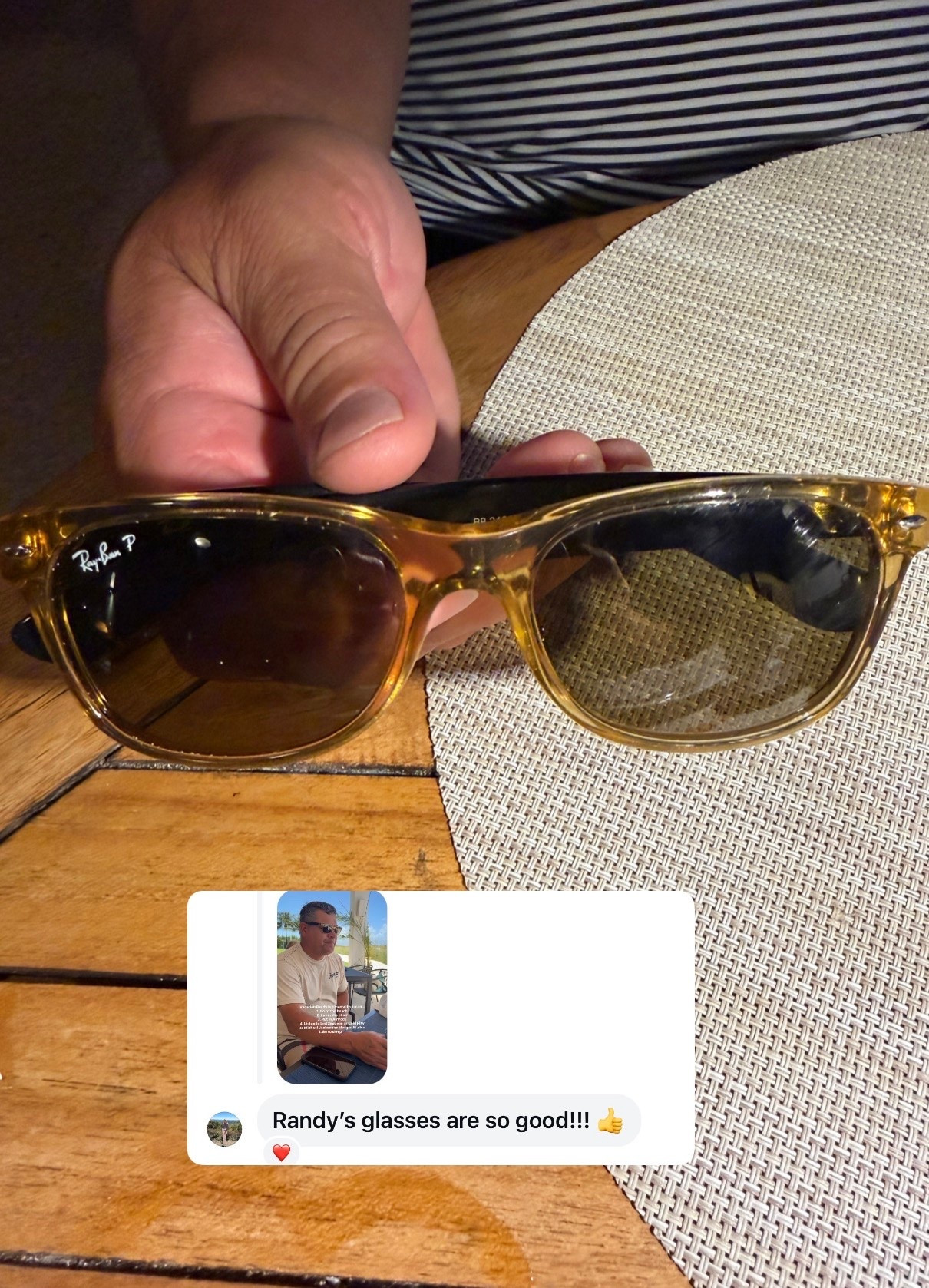 What Tandy wore sunglasses Rayban

#LTKOver40