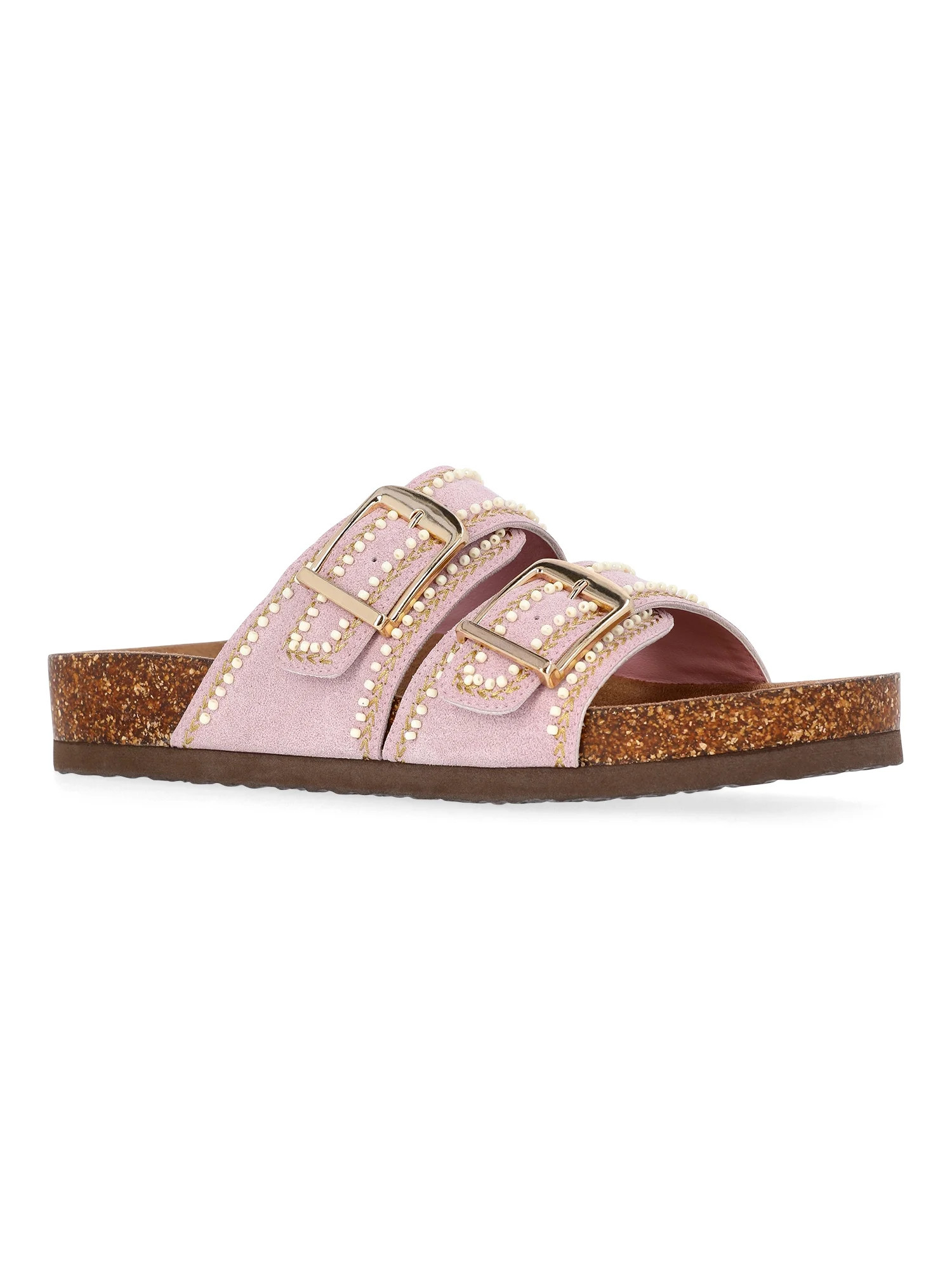 Time and Tru Women's Footbed Slide Sandals, Wide Width Available | Walmart (US)