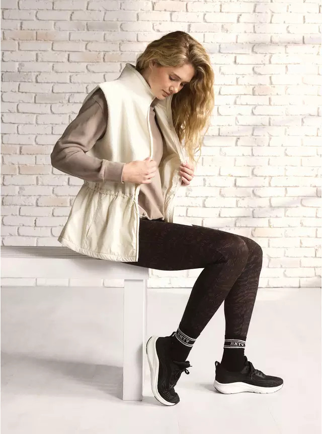 REAKTIV Cream Borg Tie-Waist Gilet M | Tu Clothing