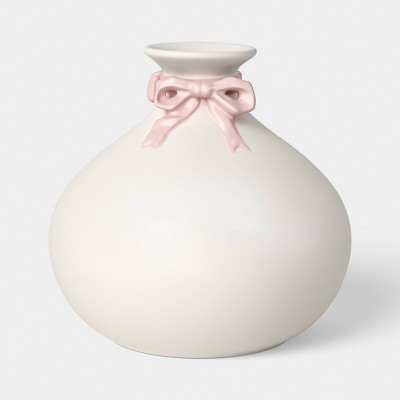 White Vase with Pink Bow - Room Essentials™ | Target