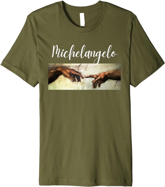 Italian art lover's Michelangelo Quotes on Premium T-Shirt | Amazon (US)