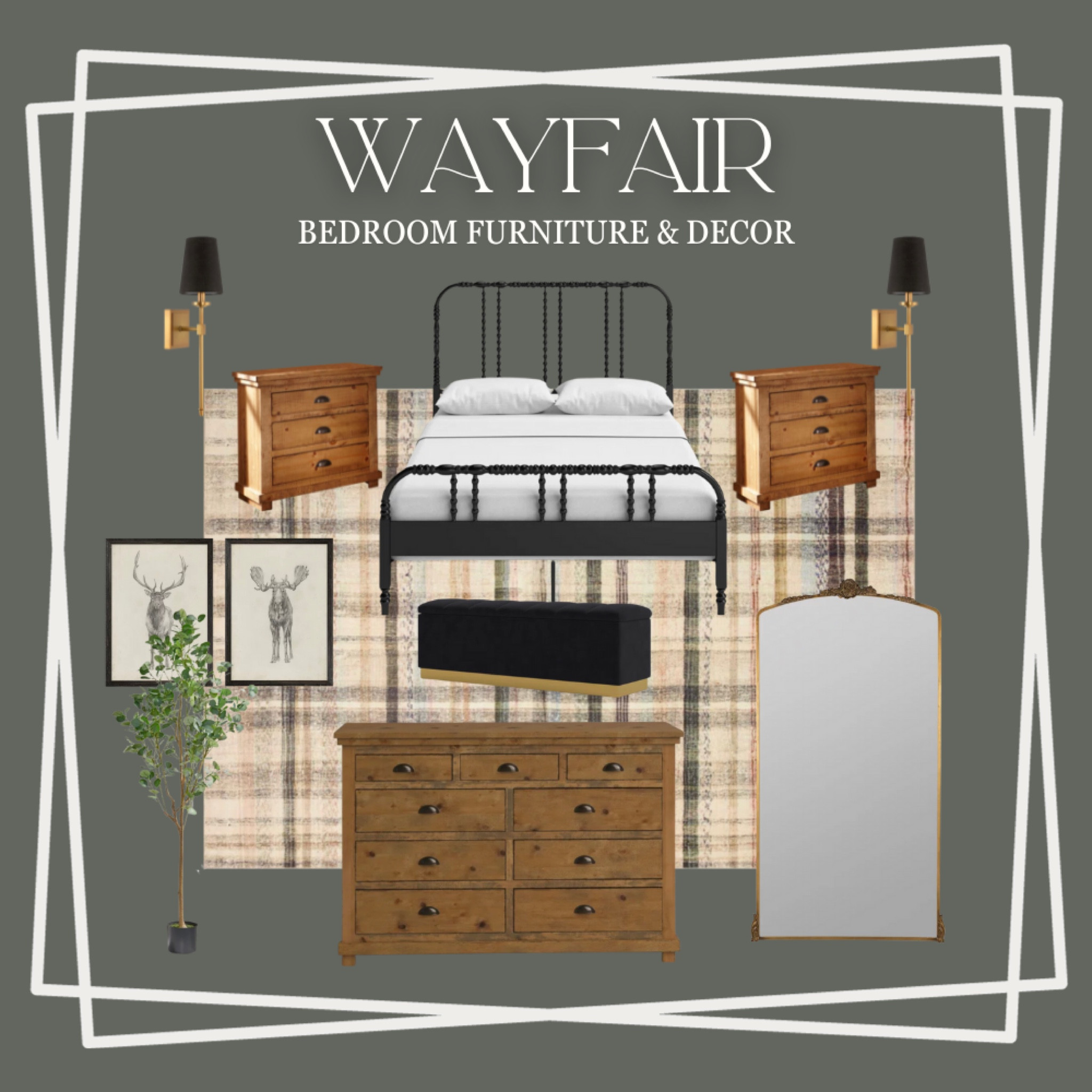 Black Friday Deals already happening on #wayfair 👊🏼 check out this furniture + decor inspired by my bedroom 🛏️🪞🛒 #sales #blackfriday #bedroomdecor #bedroomfurniture #bed #console #sidetable #wallmirror #fauxtree #wallsconce #chrislovesjulia #rug #loloirugs #holiday #seasonal #fyp 

#LTKHoliday #LTKsalealert #LTKhome