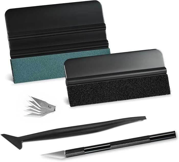 NEWISHTOOL Car Window Tint Installation Kit - Vinyl Wrap Tools With Felt Squeegee, Micro Squeegee... | Amazon (US)