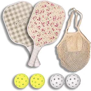 Sonix | Pickleball Paddles Set of 2 | Fiberglass Surface Pickleball Set with 2 Rackets, 4 Balls, ... | Amazon (US)