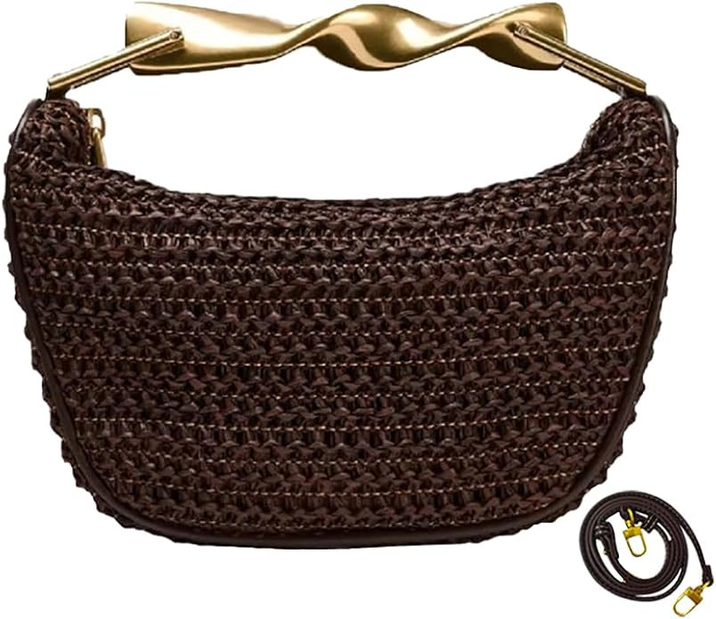 JYG Handmade Straw Crossbody Bags for Women Mini Summer Satchel Purse Fashion Woven Shoulder Hand... | Amazon (US)