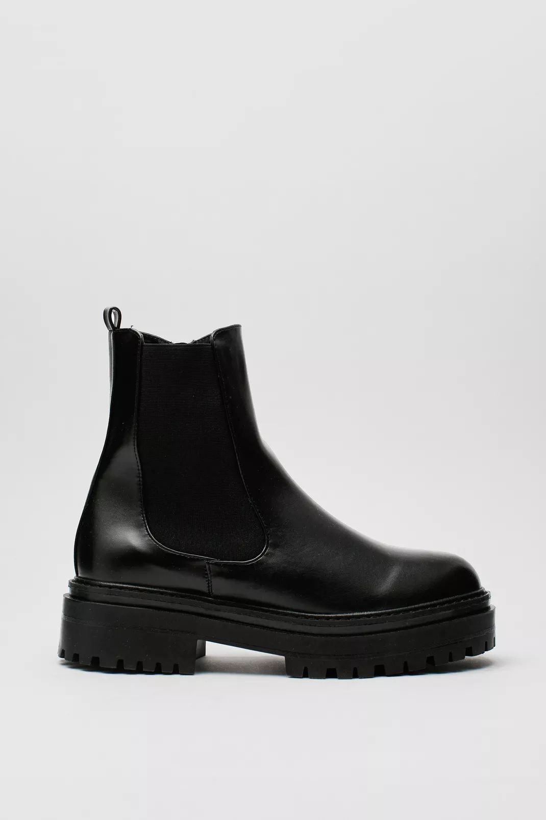 Chunky Platform Faux Leather Chelsea Boots | NastyGal (UK, IE)