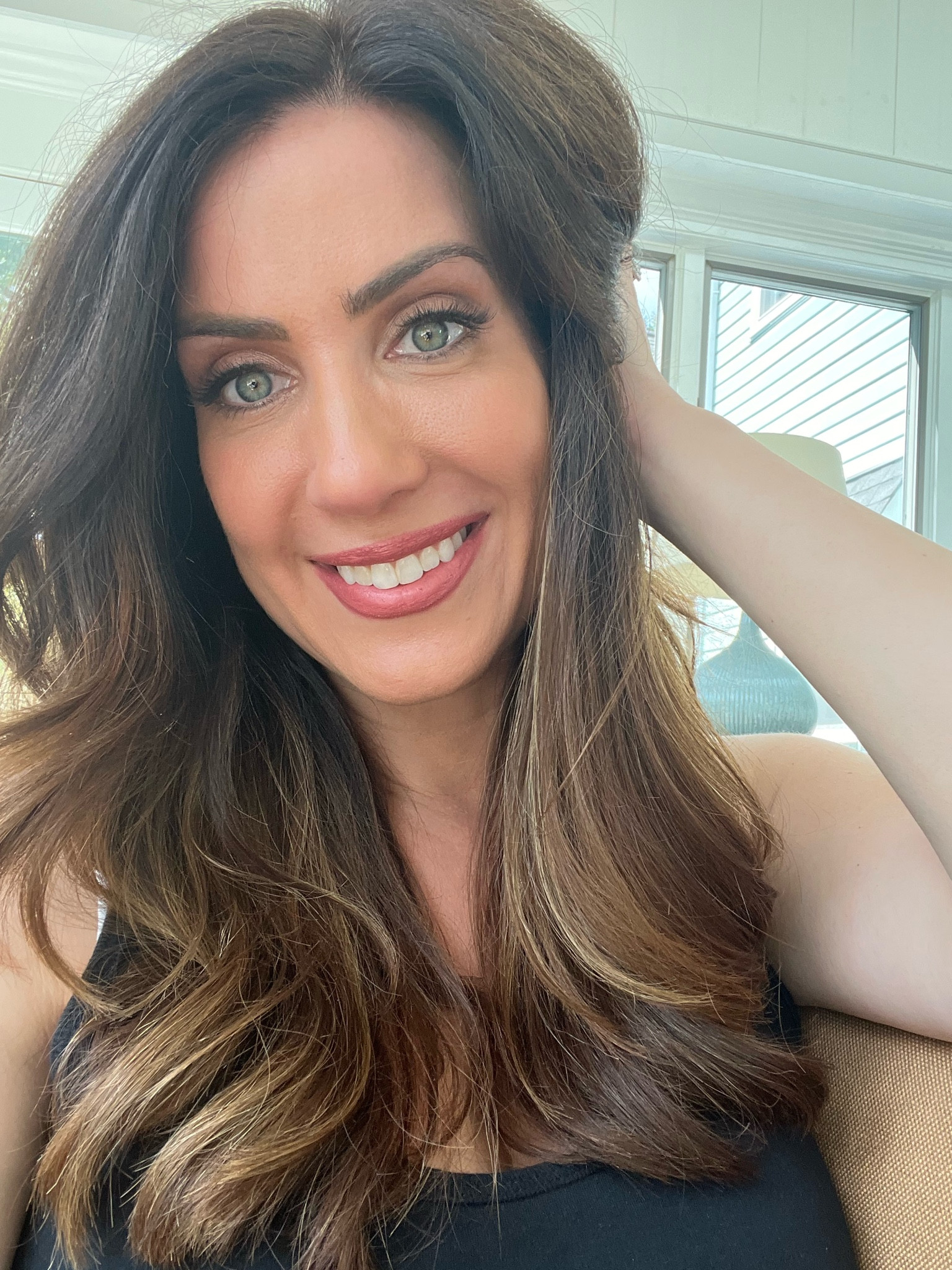 Feeling myself and feeling extra confident after a fresh cut and color! Thanks Mom! I love getting peekaboo highlights and have done it like this for years!!  The secret to achieving the no roots highlights is that I start them slightly above my ears underneath my hair so that you only see it peeking out towards the bottom since the top of my hair goes over it! Giving it a slight ombré look! This way I never get a root because if I have the slightest root I can’t stand it! My hair color is artego 6nn. Seriously the most perfect color!

I’m obviously still a wen girl and I cleanse my hair twice a week and do a remoist treatment when I feel my hair needs it.
I also recently discovered Wow to help high frizz and man it sure works wonders. I spray it on my wet hair and it blows out beautifully! Then I sleep in my rollers to give me volume at my root. 

#ginagannon #hsir #hairroutine #cleanse #highlights #haircare #longhair #longhairdontcare 


#LTKSeasonal #LTKU #LTKbeauty