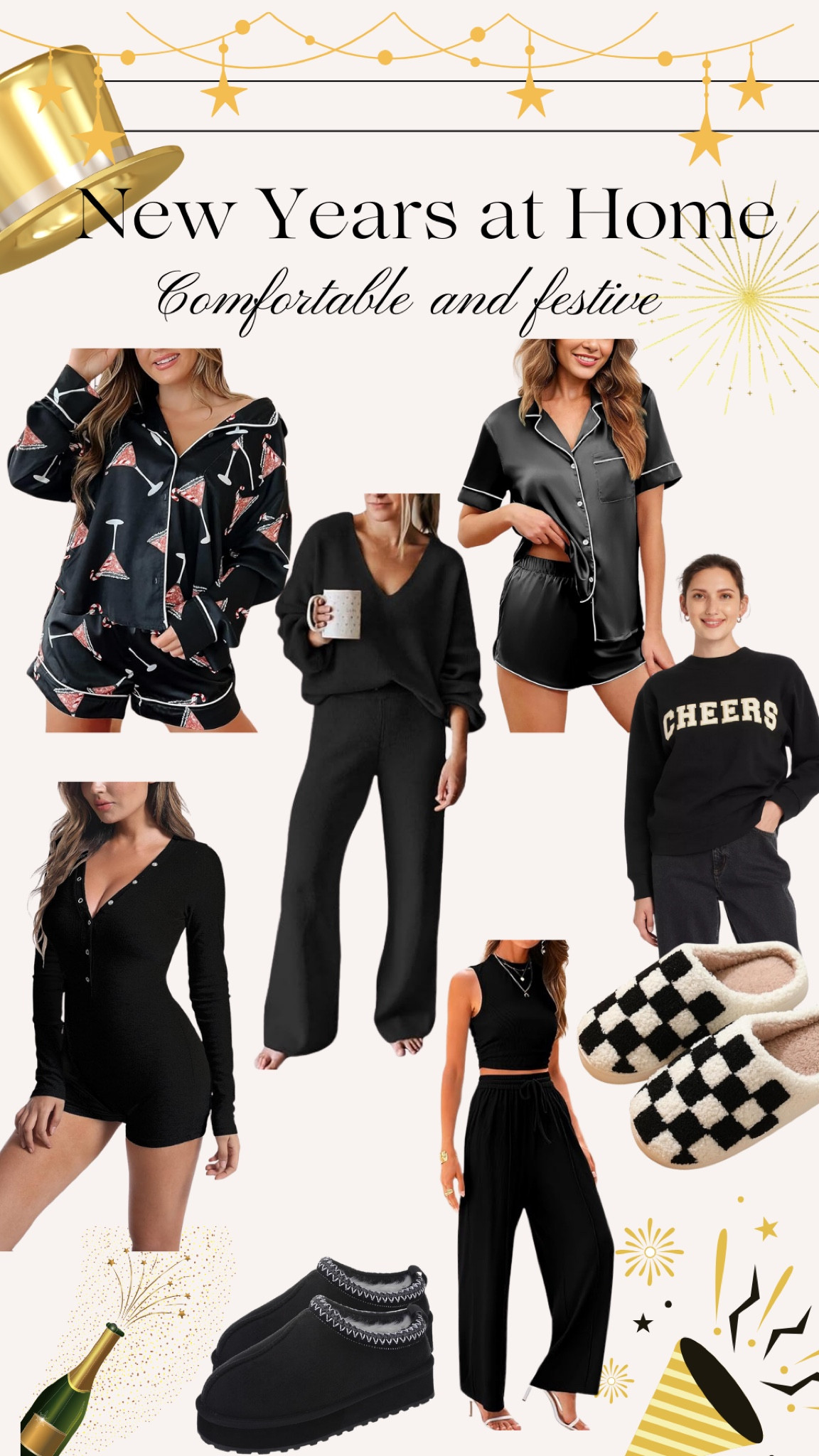 Comfortable and cozy on New Year’s Eve, signed me up! Have a glass of champagne while in your PJs 

#LTKParties #LTKSeasonal #LTKHoliday