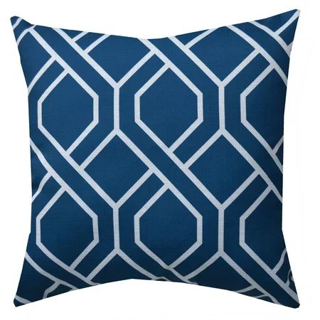 Mainstays Fret Decorative Throw Pillow Blue 18x18 | Walmart (US)