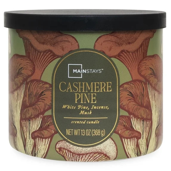 Mainstays Cashmere Pine 3-Wick Scented Candle, 13 Ounce | Walmart (US)