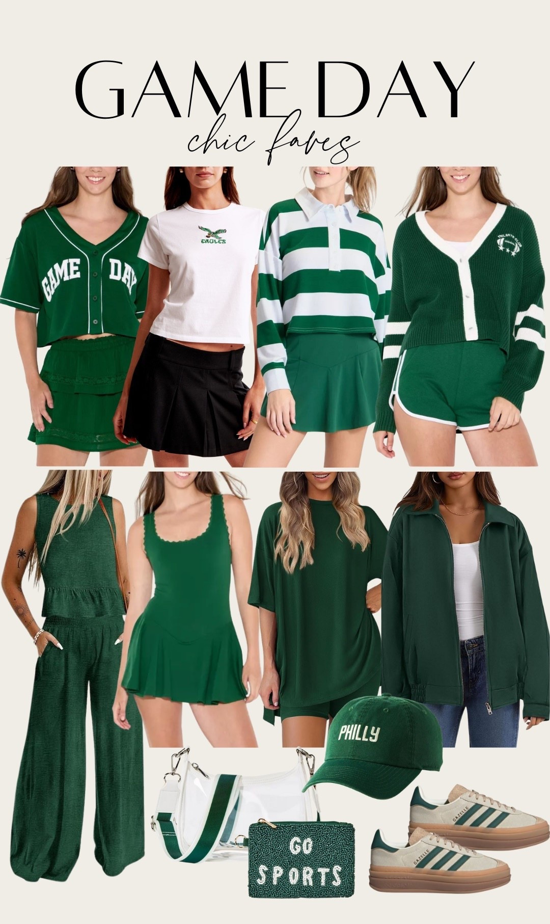Game day outfit ideas! Green game day style, sports mom outfit, teacher school spirit outfit, football game outfit 

#LTKStyleTip #LTKFindsUnder50