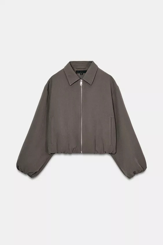 PUFF SLEEVE ZIP JACKET | Zara US