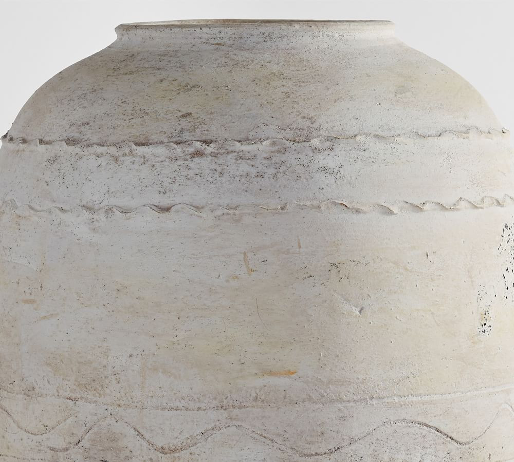 Artisan White Vase Collection, Short Round, White | Pottery Barn (US)