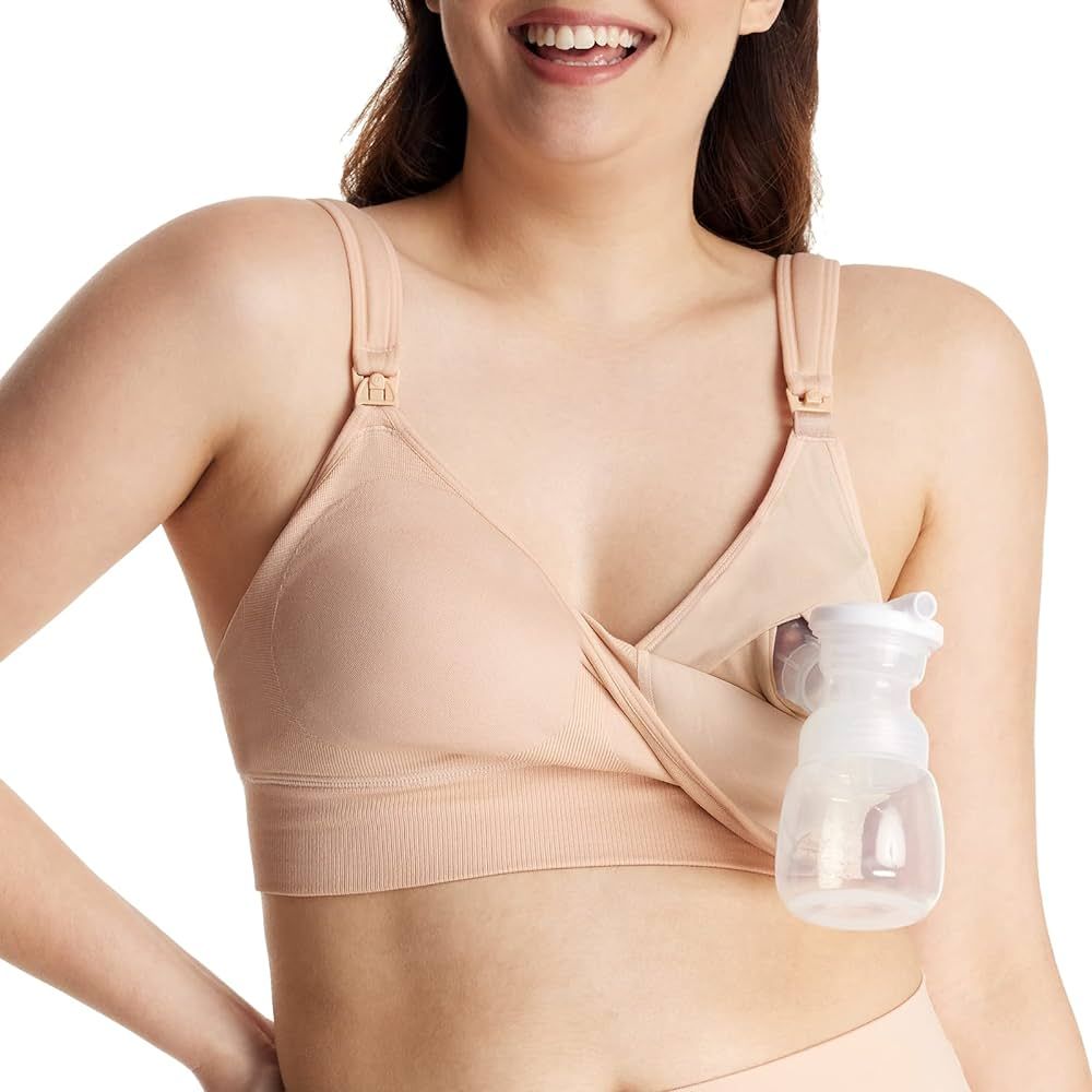 Momcozy Lycra Pumping Bra Hands Free with Fixed Padding for Good Shaping, Comfortable Support Pum... | Amazon (US)