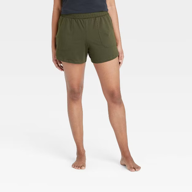 Women's Mid-Rise Knit Shorts 5" - All in Motion™ | Target
