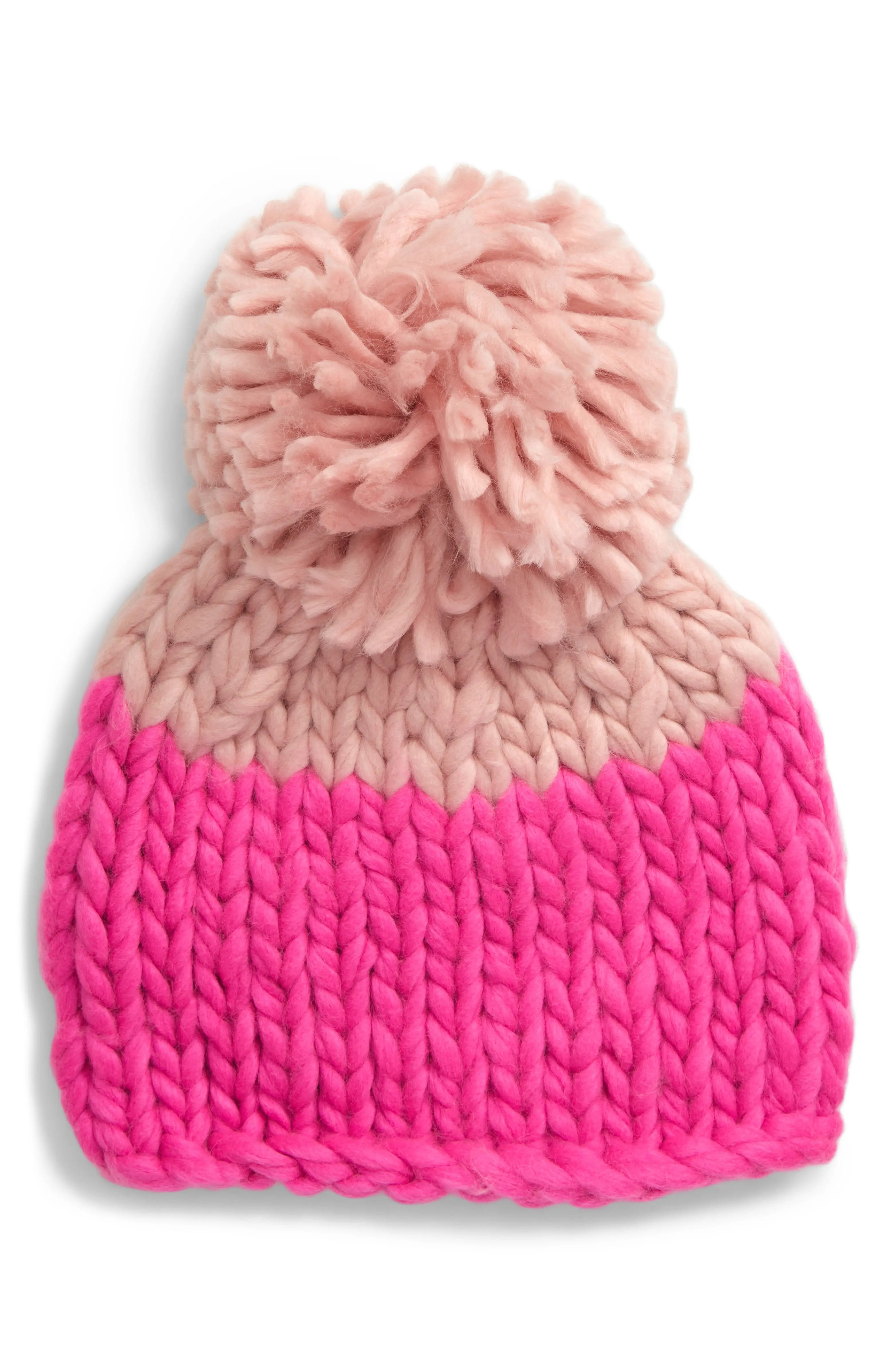 Free People Cozy Up Colorblock Pom Beanie | Nordstrom | Nordstrom