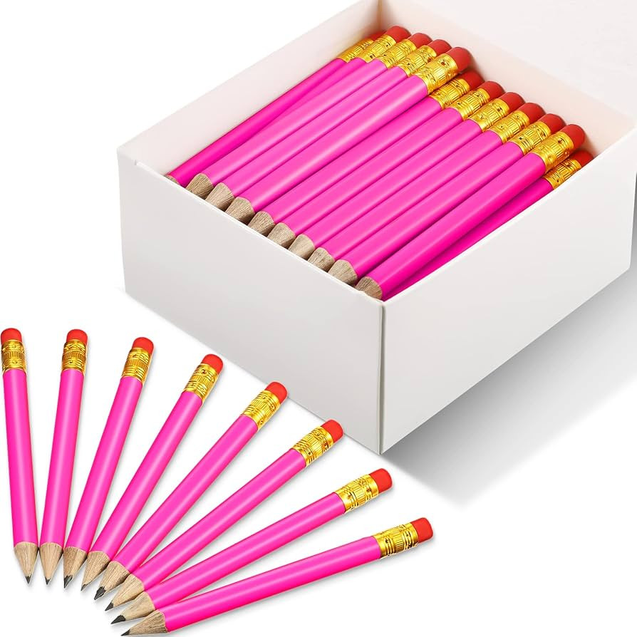 Outus 72 Pieces Golf Pencils Half Pencils with Eraser Mini Bulk Short #2 HB Pre Sharpened for Bri... | Amazon (US)